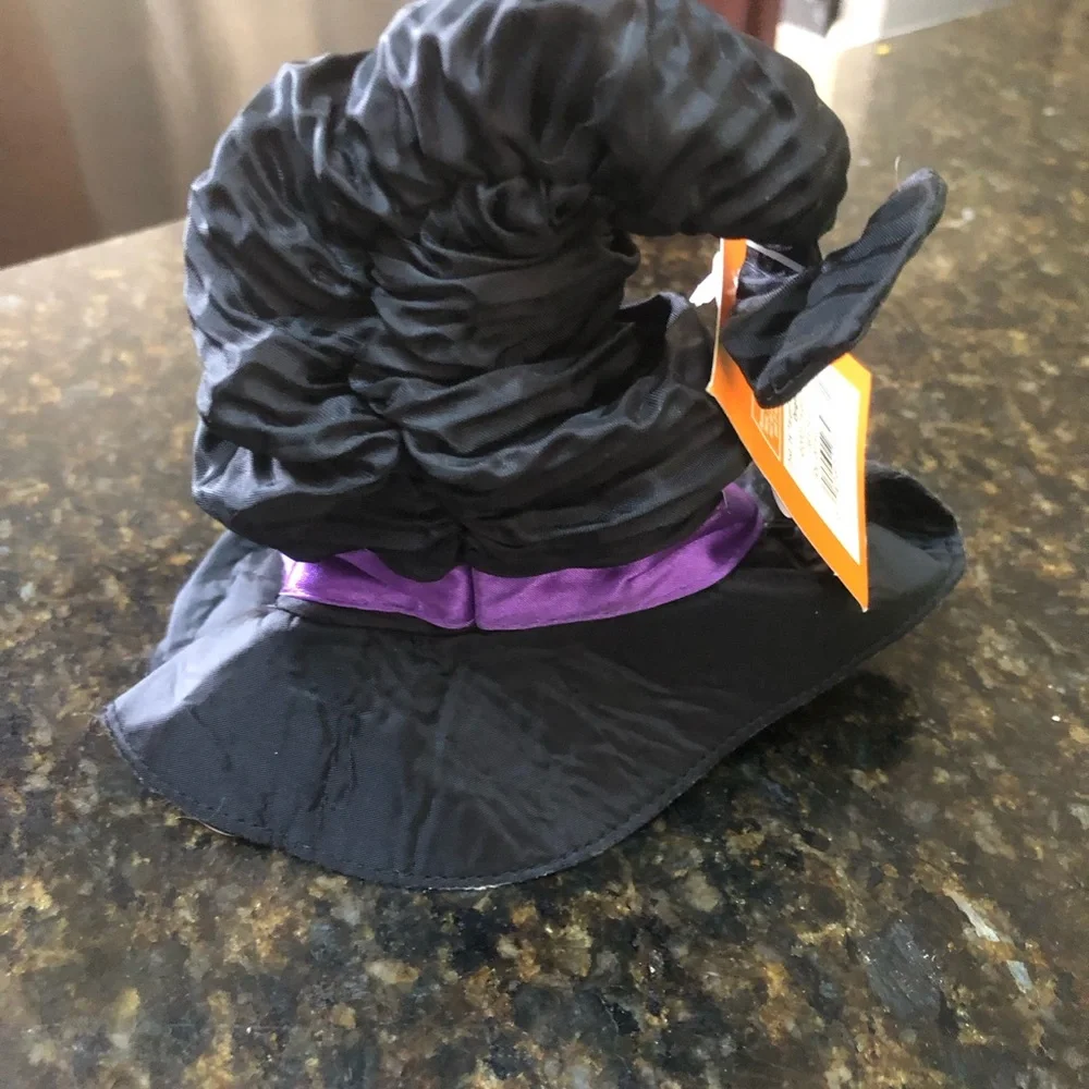 Costume Black and Purple Cat Witch Hat or shark hat